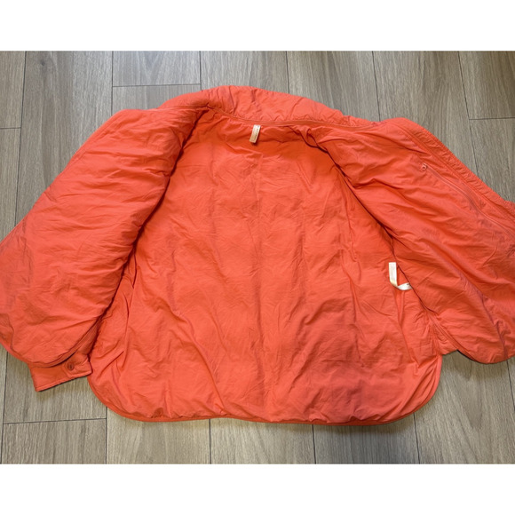 Free People Movement Pippa Packable Puffer Jacket Neon Coral Mango SZ Medium - Picture 8 of 15